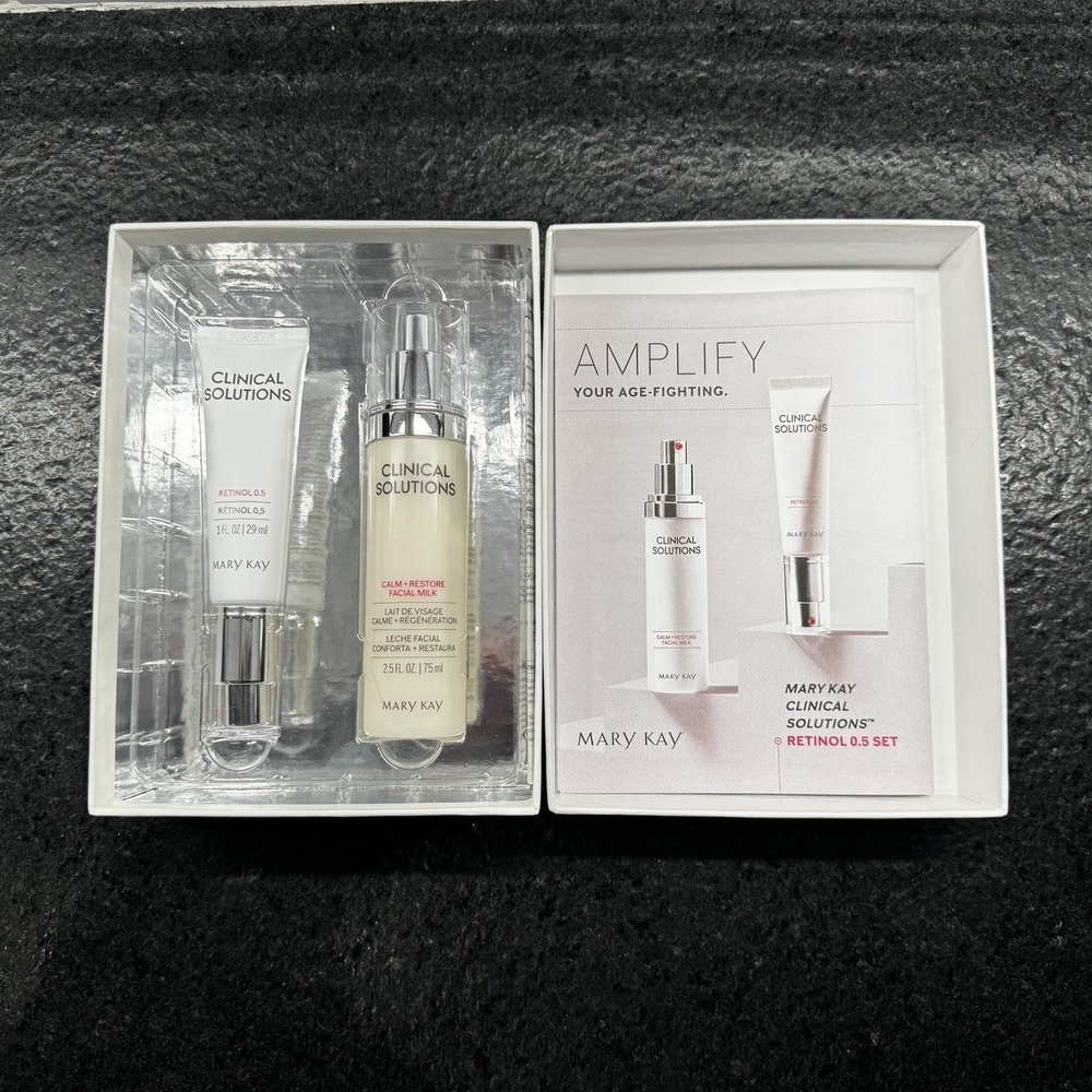 Mary Kay Clinical Solutions Retinol 0.5 Set + Calm Restore Facial Milk READ DESC